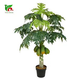 Tree For Decor Eco-Friendly PEVA 1.3m For Home Decoration Plastic Fake Papaya Tree