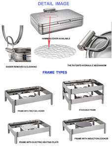 Golden Ware Nhà Hàng <span class=keywords><strong>5</strong></span> Sao Khách Sạn Thiết Bị Nhà Bếp <span class=keywords><strong>Buffet</strong></span> Chafing Món Ăn Cho Phục Vụ Ăn Uống - Product Image 4