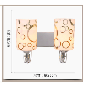 Moderno doppio <span class=keywords><strong>braccio</strong></span> LED muro <span class=keywords><strong>applique</strong></span> 12V vetro bianco <span class=keywords><strong>con</strong></span> telecomando corpo decorativo in ferro per soggiorno Hotel ristorante - Product Image 3