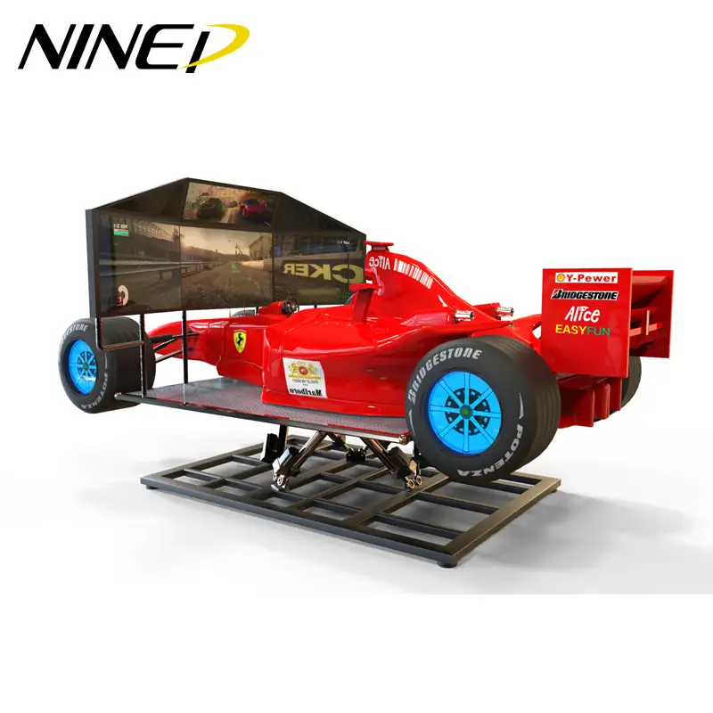 Simulador de carro da corrida 3d da sensação real, 360 graus de rotação, jogo de corrida