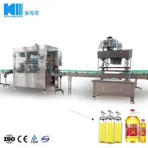 Automatic cooking line edible oil / filling machine glass for beverage support oem customized