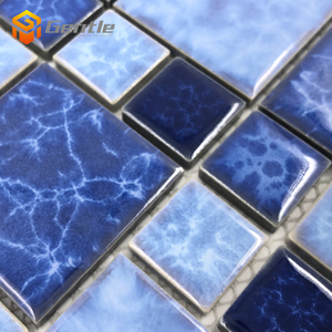 En gros brillant mosaïque 306x306 bleue émaillée en céramique mosaïque carreaux de <span class=keywords><strong>piscine</strong></span> - Product Image 4
