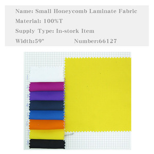 100% Polyester đồng bằng dệt vải tại chỗ 150g nhỏ tổ ong PU lớp phủ composite dệt kim trường đồng phục áo khoác vải - Product Image 3