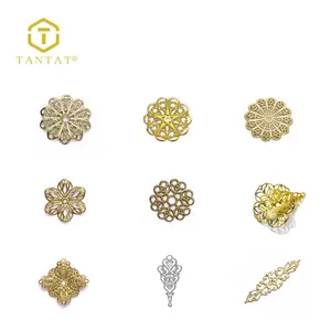 Tùy Chỉnh Nhà Máy Bán Buôn Đồ Trang Sức Giá Rẻ Làm Trang Trí Brass Filigree Tấm