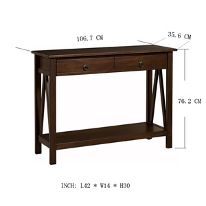 Nhập Nội Thất Hành Lang Bên Bảng MDF Cổ Điển Indonesia Giao Diện Điều Khiển Bảng Với Lưu Trữ Ngăn Kéo Và Kệ - Product Image 2