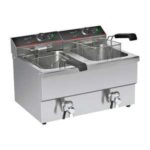 2-Tank &amp; 2-Basket Commercial <strong>Small</strong> Luxury Electric <strong>Deep</strong> <strong>Fryer</strong> with Stainless Steel 8L Capacity 5600W Power - Product Image 3