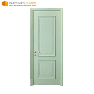 Europe house doors skin cheap interior wood doors with carving flowers