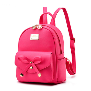 0901 Five Color Wholesale Custom Fashion Outdoor Mini <strong>Small</strong> Zippers Stylish Cute Travel PU <strong>Leather</strong> Black Women <strong>Backpack</strong> - Product Image 3