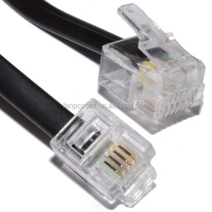 Câble téléphonique RJ11 6P4C, pour connecter les fils téléphoniques, cordon de <span class=keywords><strong>ligne</strong></span> téléphonique - Product Image 1