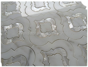 装饰浴室室内waterjet金色玻璃马赛克瓷砖 - Product Image 3