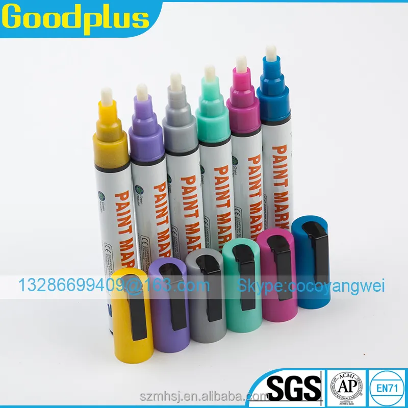 2017 New water-proof neon color Gold Series paint marker for outdoor Use