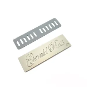 Shishi Reliëf Merk Logo Custom Metalen Platen Tags Etiketten Met Pin Washer Voor Handtassen