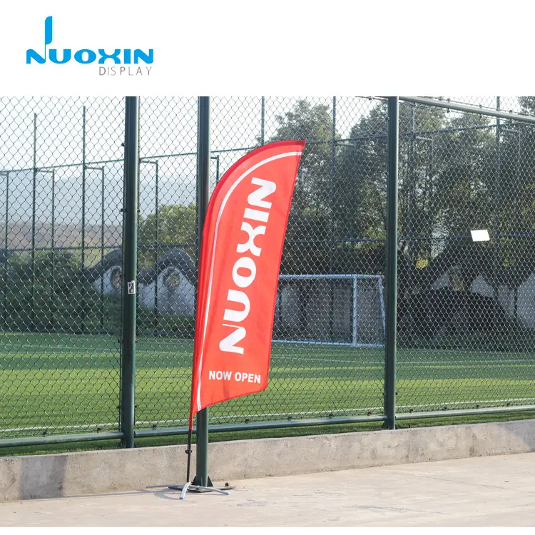 Outdoor display 110g knitted polyester advertising feather flag banners