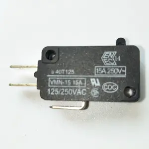 Microinterruptor de límite para horno de arroz, 15A, 125/250VAC, botón pulsador único, resistente al agua