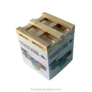 ECO Friendly Paper memo cube custom with Wood Pallet