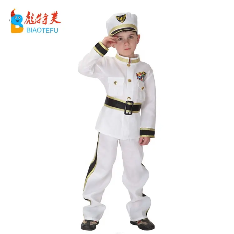 Di vendita calda dei ragazzi di carnevale del partito di cosplay capitano della marina costumi da marinaio set bambini bello navy set di costumi uniformi