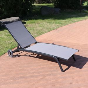 <span class=keywords><strong>Tumbonas</strong></span> para exterior, muebles de Patio, para piscina, lateral de <span class=keywords><strong>aluminio</strong></span>, <span class=keywords><strong>con</strong></span> <span class=keywords><strong>ruedas</strong></span>, color gris - Product Image 2