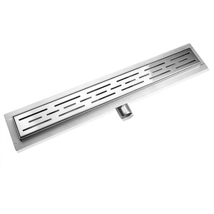 Jukuye — vidange de sol pour <span class=keywords><strong>piscine</strong></span>, de douche linéaire, avec trous carrés en laiton, carrelage long - Product Image 1