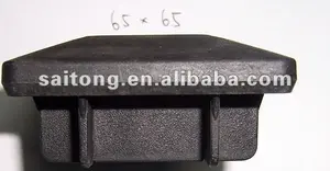 Fourniture de haute qualité Noir PE Rectangulaire personnalisé en plastique pvc tuyau raccord embout PFC-100X50