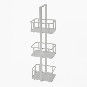 Estantes de alambre de hierro para baño, de doble nivel, chapado en cromo - Product Image 3