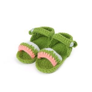 Handmade pattini di bambino svegli pattini del crochet con animale del fumetto pattini di bambino del crochet fof bay ragazze - Product Image 5