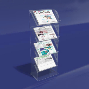 Tùy chỉnh tầng thường vụ 4 Tier rõ ràng Acrylic báo hiển thị đứng cho cửa hàng bán lẻ - Product Image 1