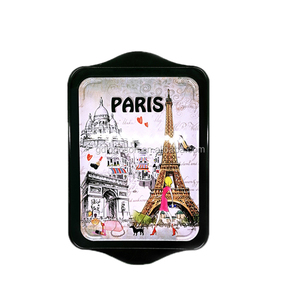 Plateau de service décoratif personnalisé en gros, souvenir touristique chic de <span class=keywords><strong>Paris</strong></span>, France, Tour Eiffel, plateau à rouler le tabac décoratif sur mesure - Product Image 4