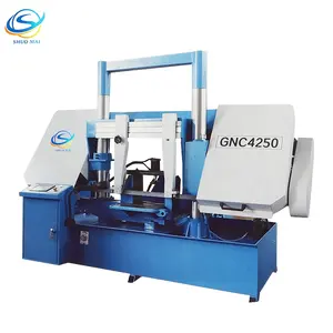 GNC4250 CNC الفرقة رأى آلة مع مغذ أوتوماتيكي