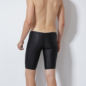 Maillot de bain de course personnalisé pour homme, coupe carrée, 1 pièce, Spandex/Polyester, noir, séchage rapide - Product Image 6
