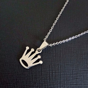 Principi corona belle gioielli della corona del pendente della collana in acciaio personalizzata su ordinazione - Product Image 4