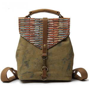 Ladies Casual Schoolbag Trendy Canvas Backpack <strong>Lightweight</strong> Daily Small Backpack Large Capacity Women's <strong>Rucksack</strong> - Product Image 1