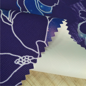 Warna Kustom Suzhou Wujiang dan Cetakan 150D Kusam Penuh Jacquard Pongee dengan Cetakan Bunga dan Kain Jaket Pelapis <span class=keywords><strong>PU</strong></span> Putih - Product Image 3