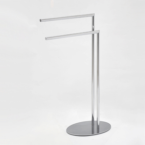 Calentador de toallas cromado de hierro en forma de X de 2 tonos elegante de marca - Product Image 4