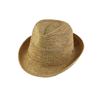 Chapeau de paille de grande taille, fabrication en usine, promotion à bas prix, chapeau de paille classique de style campagnard en raphia de Madagascar