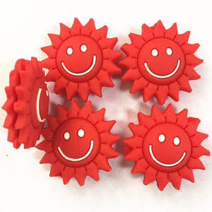 Amortecedor de corda para tênis, atacado cores sorriso sol acessórios de tênis - Product Image 1
