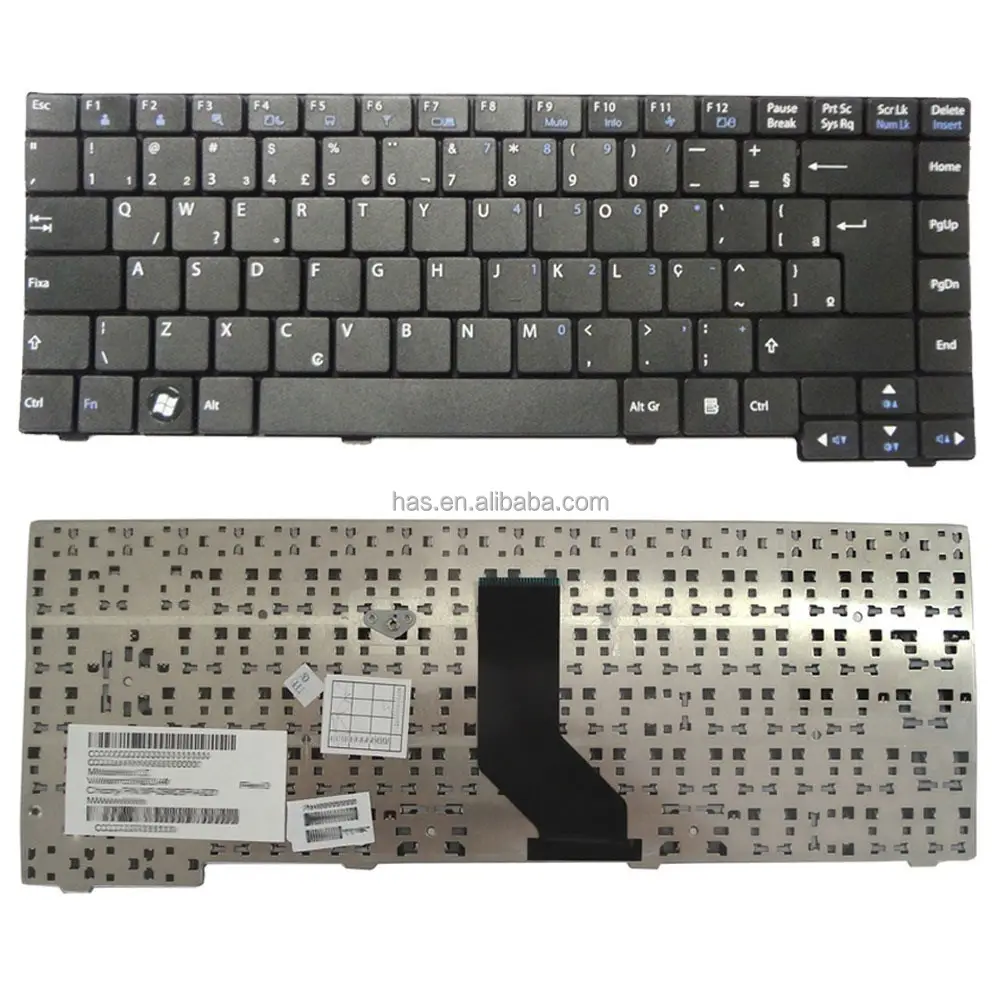 Keyboard untuk LG A410 US UK DK SP Tata Letak Keyboard Laptop Hitam