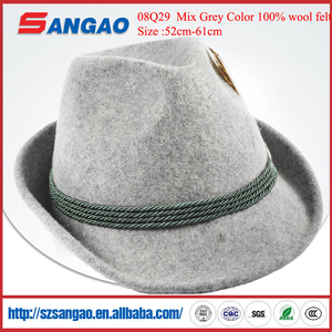 Sombrero o Gorra <span class=keywords><strong>de</strong></span> Fieltro <span class=keywords><strong>de</strong></span> <span class=keywords><strong>Lana</strong></span> con Visera <span class=keywords><strong>de</strong></span> 52cm-61cm, Venta al por Mayor, 100% <span class=keywords><strong>Lana</strong></span>, Estilo Alemán - Product Image 2