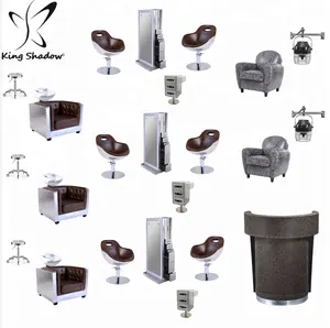 China supplies new arrival fashion hair salon furniture set styling chair mirror station shampoo chair for barber shop package