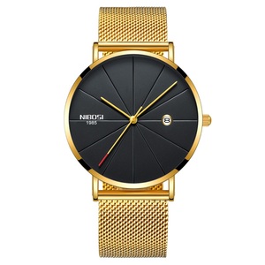 NIBOSI 2321 <span class=keywords><strong>Orologio</strong></span> di Lusso Ultra Sottile, <span class=keywords><strong>Orologio</strong></span> da Polso Dorato da <span class=keywords><strong>Uomo</strong></span> NIBOSI 2321 con Cinturino Sostituibile, Dropshipping - Product Image 2