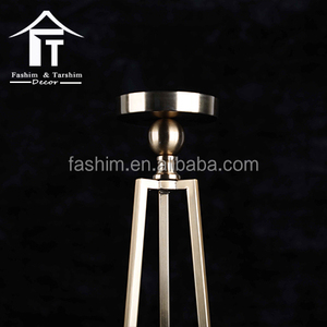 Wholesale Home Decor Antique <strong>Brass</strong> Amber Iron Crystal Elegant Handmade Triangular Trapezoid FASHIM Brand <strong>Candlestick</strong> <strong>Holder</strong> - Product Image 5