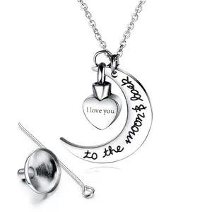 Trendy Hot Sale Products I Love You To The Star Moon And Back Stainless Steel Necklace