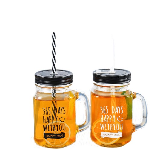 16 oz glass mason jar sizes glass mason jars mug with lids and straw