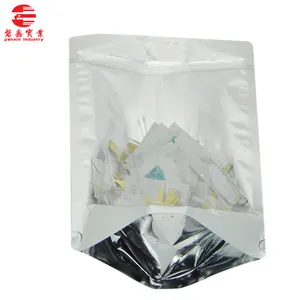 Mylar Foil Bags Custom Clear Front Stand Up Pouch Aluminum Foil Dry Food Zip Lock Mylar Bag