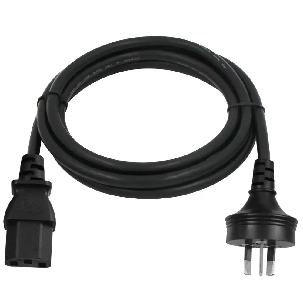 KUNCANコンピュータ250v Australian電源Cords Iec 320 C13 Connector Au 3pin Saa Power Cable