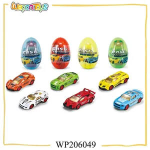 Regalo di promozione di metallo di piccole dimensioni da corsa del giocattolo auto ruota libera die cast auto giocattolo con uovo di imballaggio