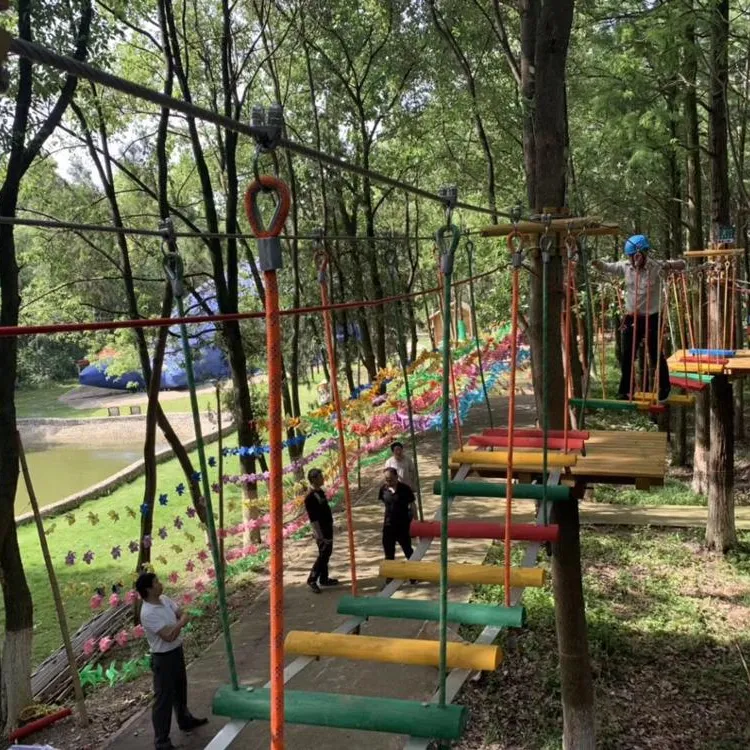 High quality children challenge adventure Park Outdoor Fitness Safety equipment Rope Course Adventure