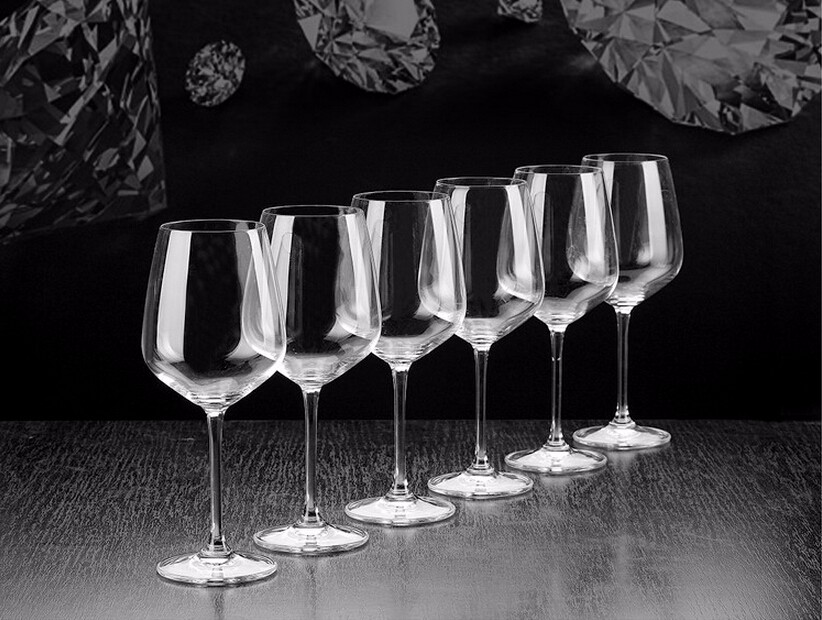Wholesale Custom 15oz clear glass goblet lead-free crystal red wine glass