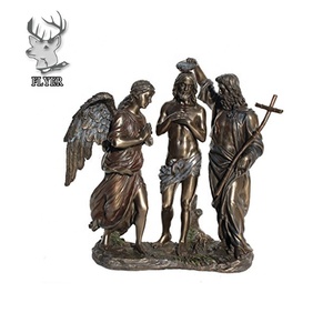 Statue de fontaine du baptême de jésus, décoration d'intérieur moderne, accessoire à l'eau - Product Image 2
