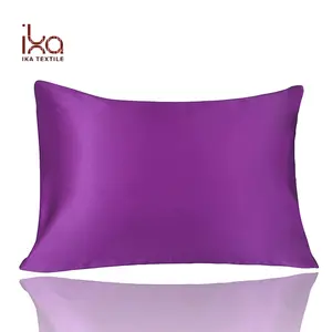 100% Silk Satin Soft Anti Wrinkle Purple Pillows Decorative Cushion Cover