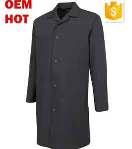 อุตสาหกรรมคุณภาพสูง ESD Workwear Overcoat สีดำฝุ่น